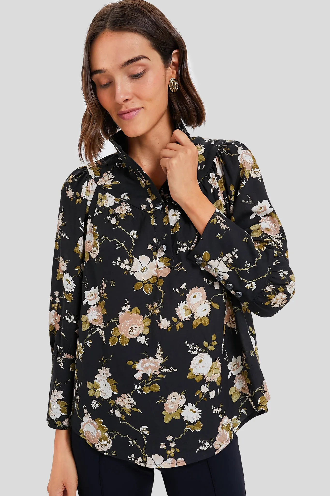 Midnight Garden Corrigan Blouse sold by Tuckernuck