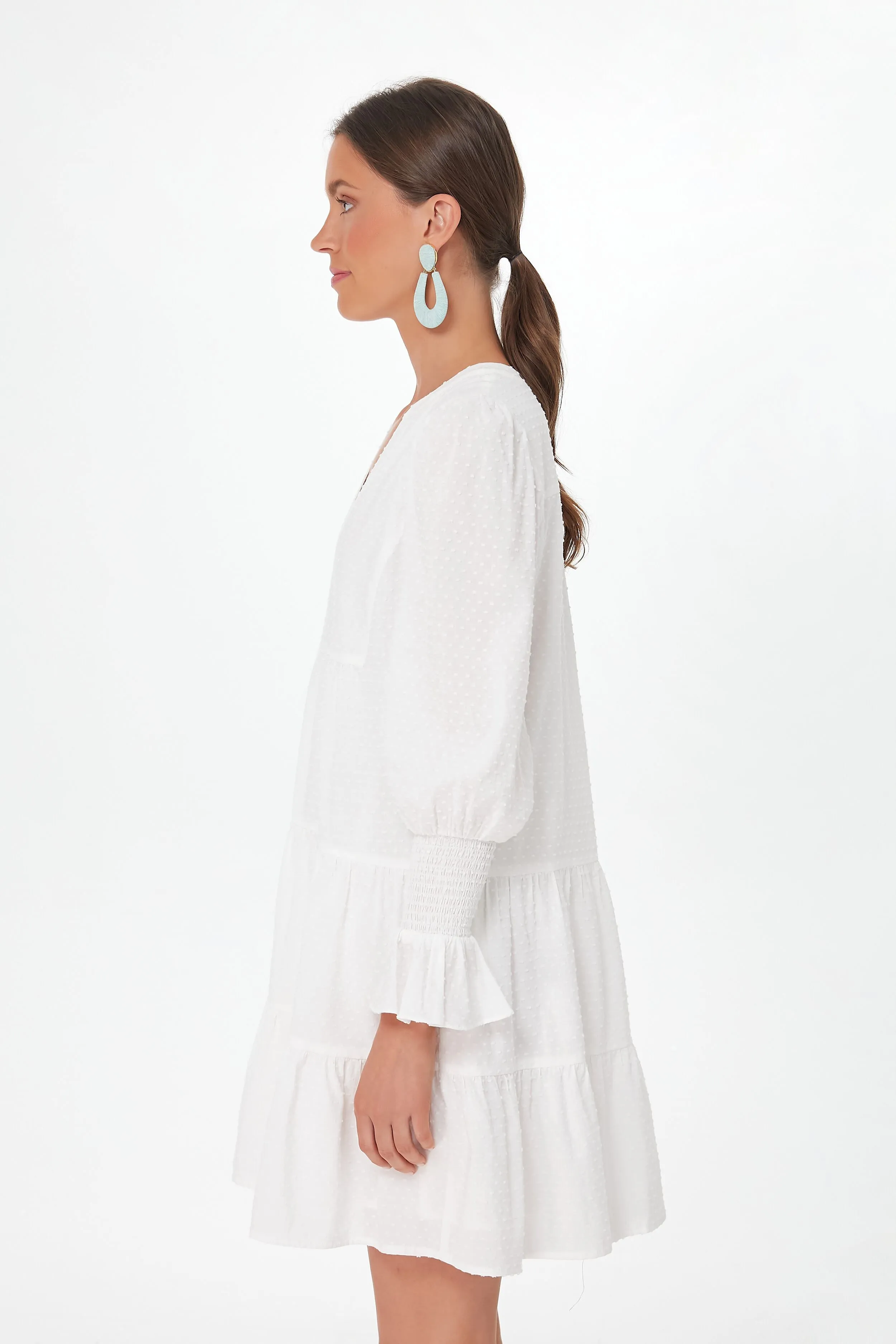White Swiss Dot Kenzo Dress sold by Tuckernuck product image thumbnail 4