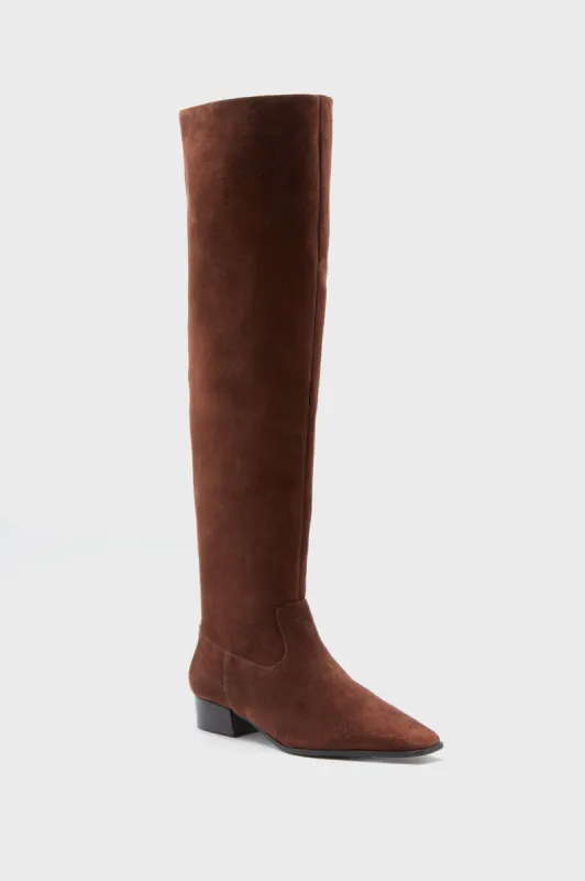 Cinnamon Coffee Over the Knee Helena Boots made by SCHUTZ