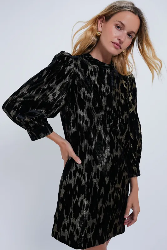 Metallic Velvet Burnout Samantha Dress made by Pomander Place