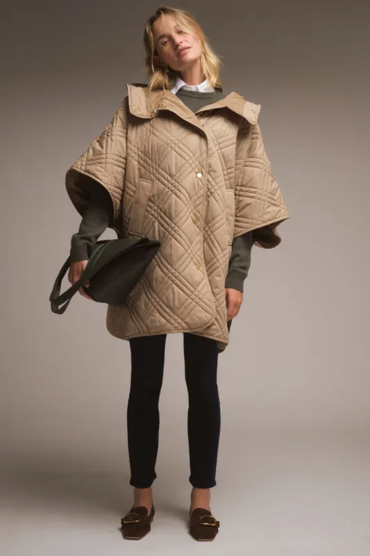 Honey Astor Quilted Cape made by Barbour