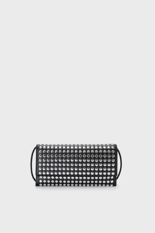 Black Silver Studded Charlee Clutch sold by Tuckernuck