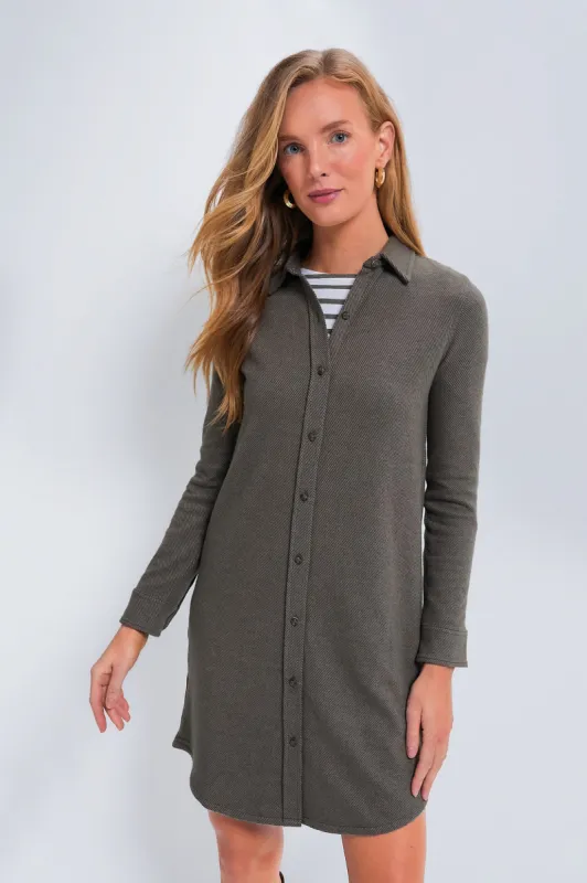 Olive Melange Twill Legend Sweater Dress sold by Tuckernuck