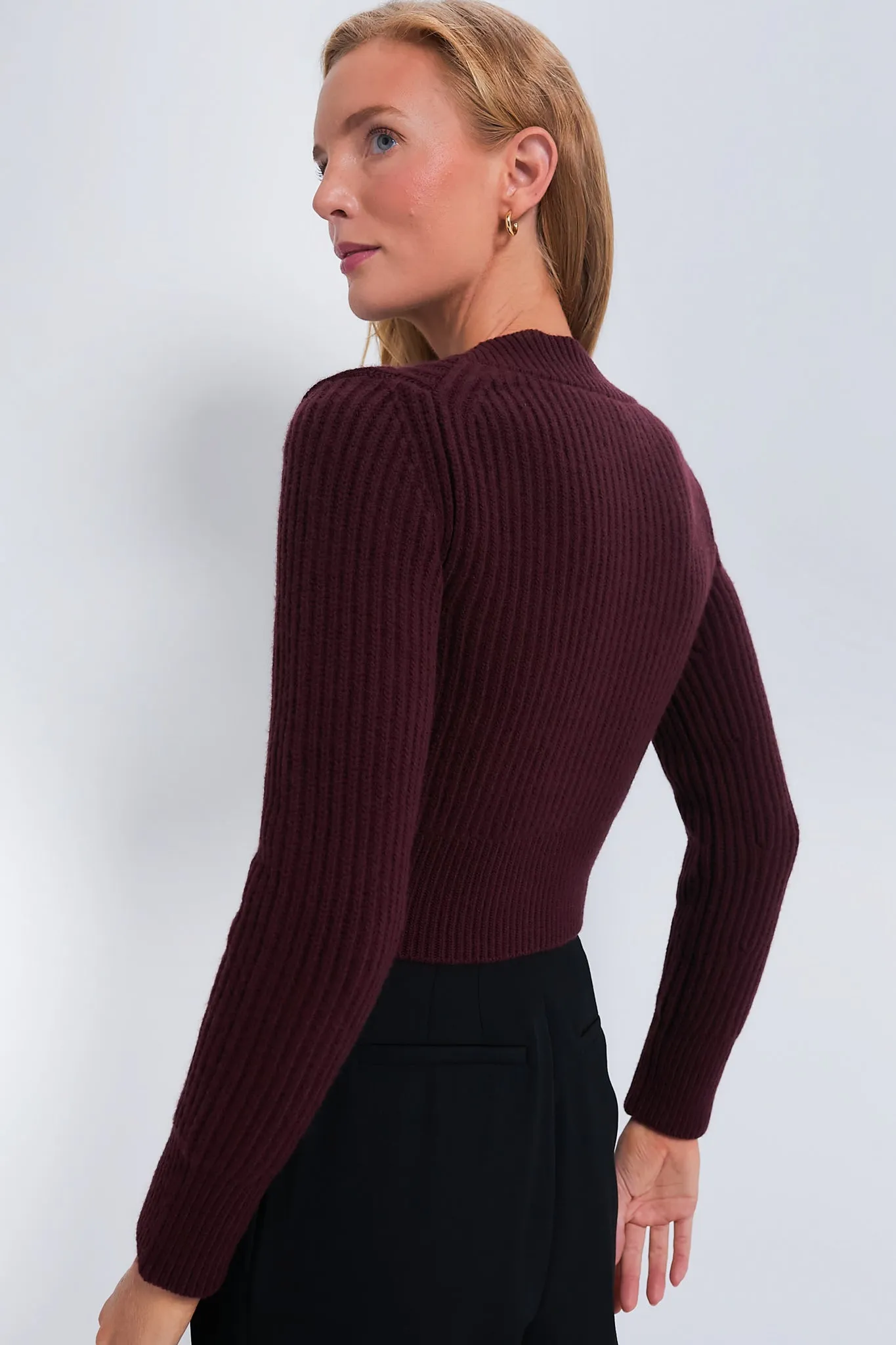 Plum Cropped Cardigan sold by Tuckernuck product image thumbnail 4