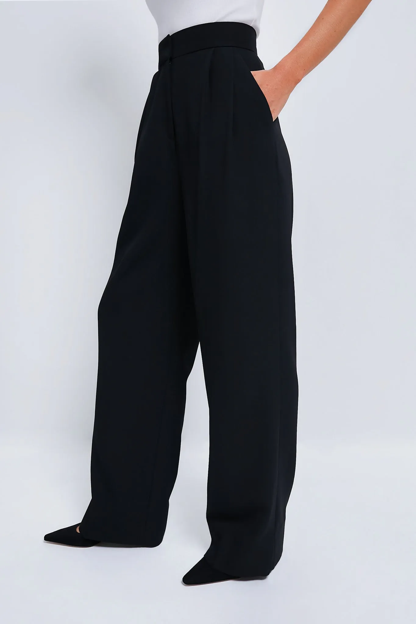 Black Wide Leg Trousers sold by Tuckernuck product image thumbnail 3