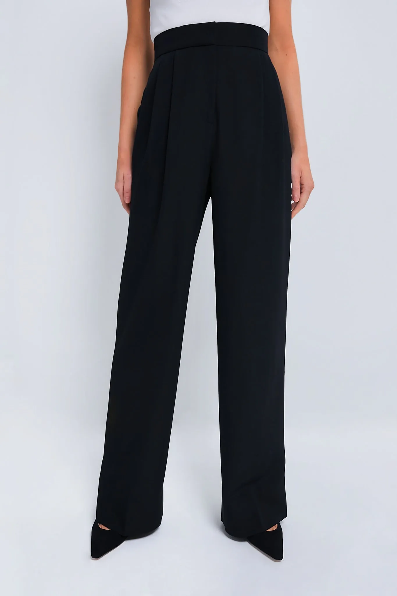Black Wide Leg Trousers sold by Tuckernuck