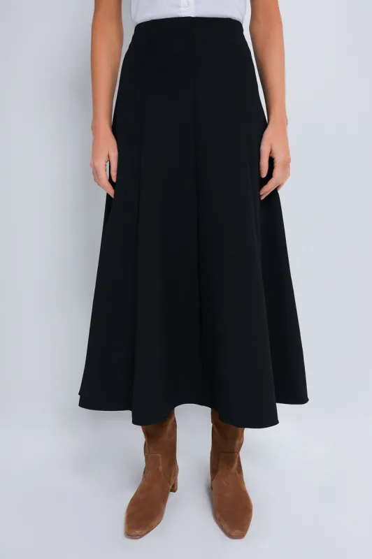 Black Dottie Aline Midi Skirt sold by Tuckernuck