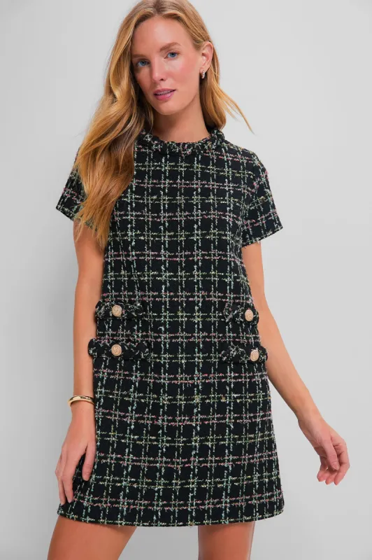 knee length dresses for ladies Navy Tweed Jackie Dress