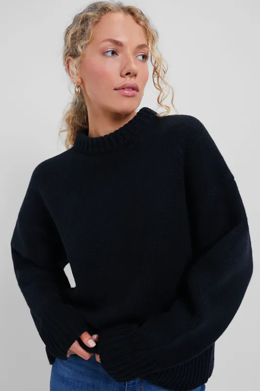 Black Genevieve Cashmere Crewneck Sweater sold by Tuckernuck