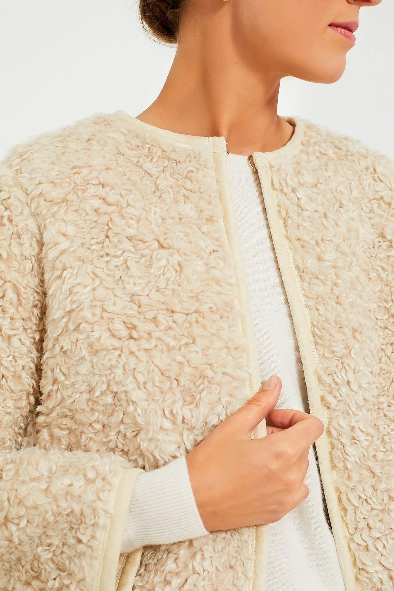 Cream Sherpa Cameron Jacket sold by Tuckernuck product image thumbnail 5