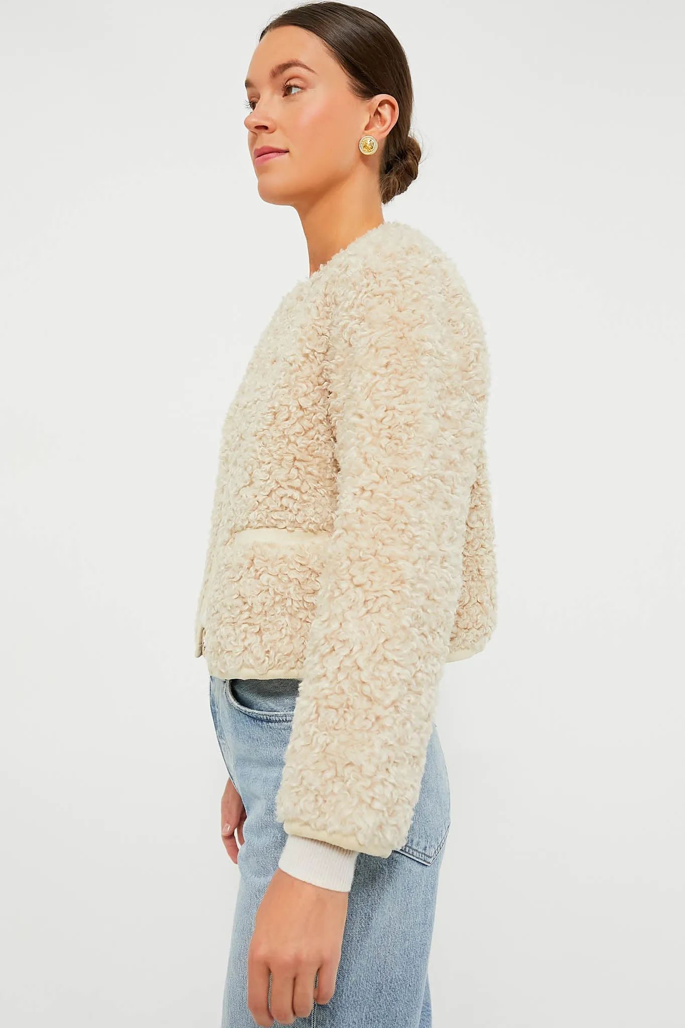 Cream Sherpa Cameron Jacket sold by Tuckernuck product image thumbnail 3