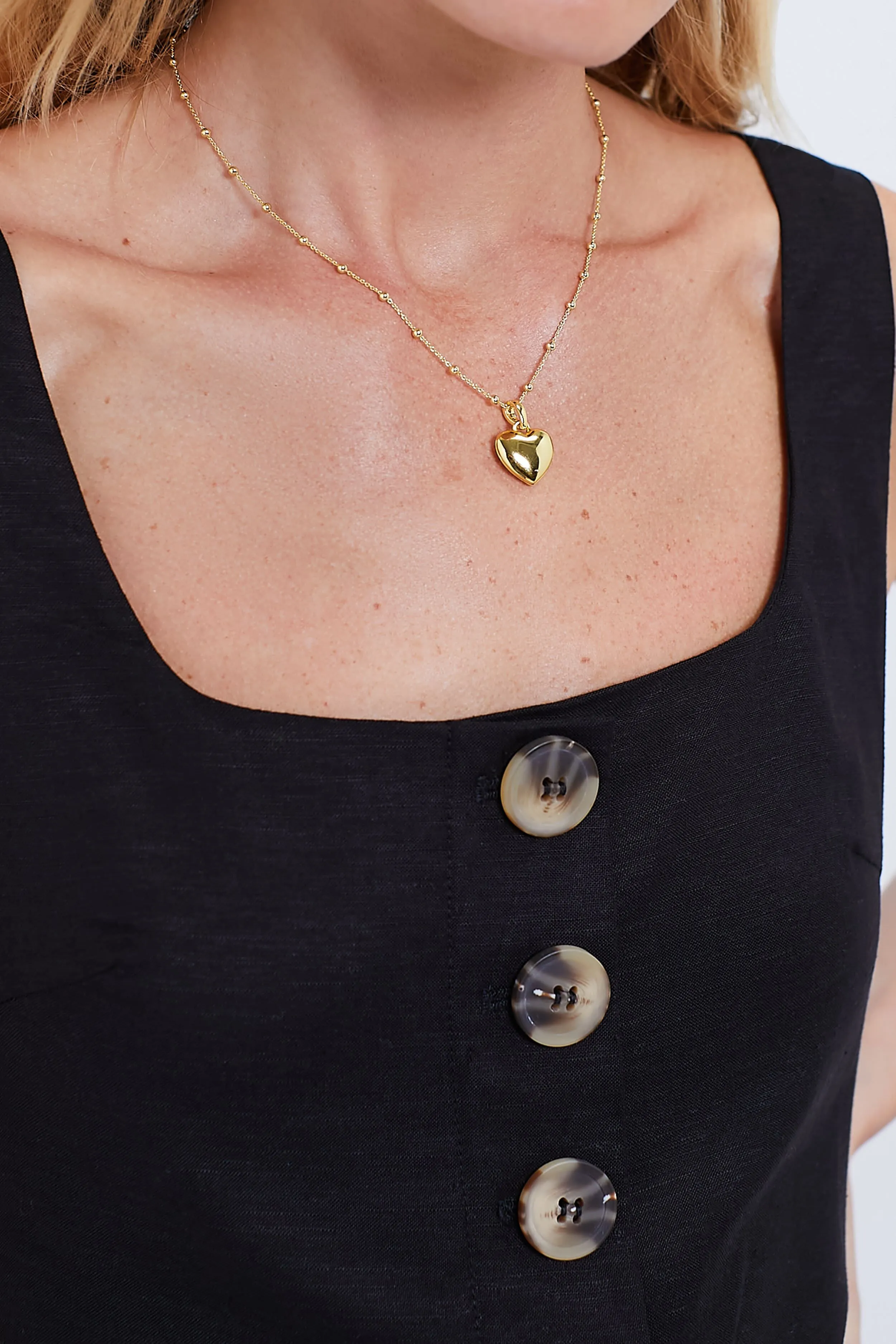 Gold Puffy Heart Mini Locket sold by Tuckernuck product image thumbnail 2