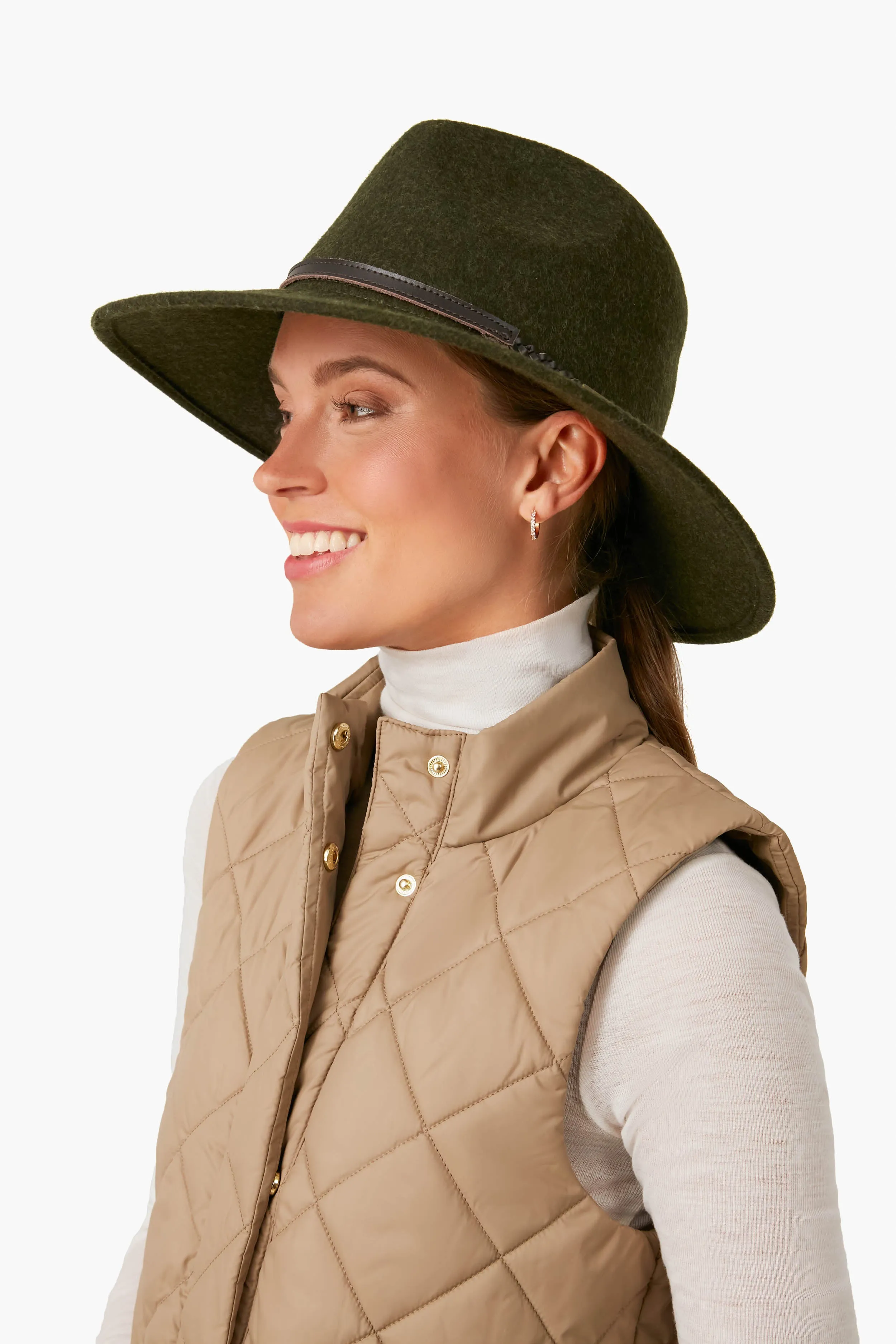 Olive Melange Tack Fedora sold by Tuckernuck product image thumbnail 2