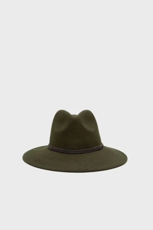 Olive Melange Tack Fedora sold by Tuckernuck