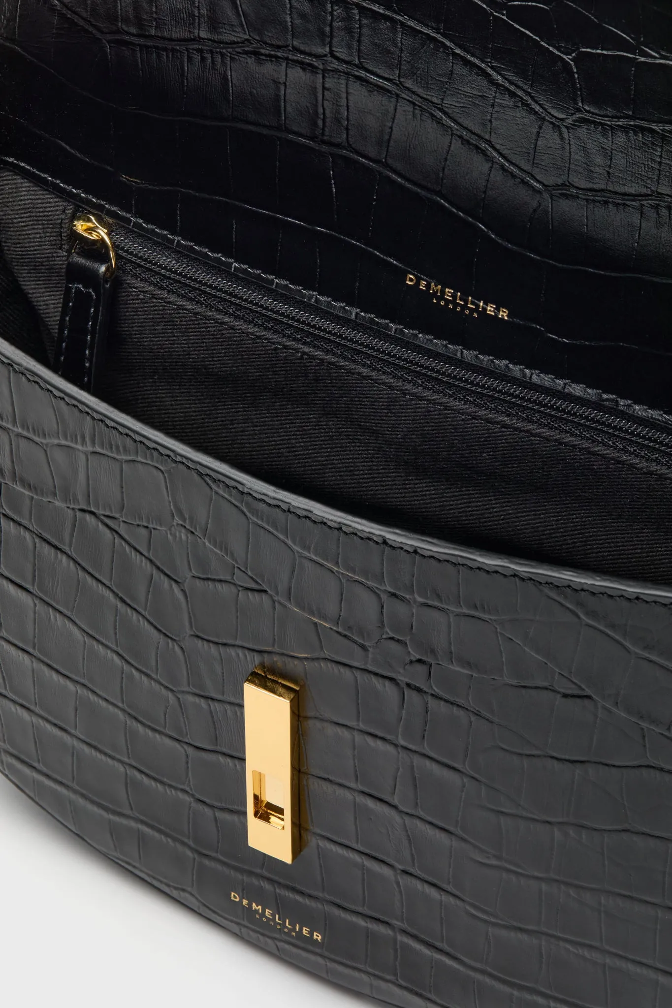 Black Croc Tokyo Saddle Bag sold by Tuckernuck product image thumbnail 4