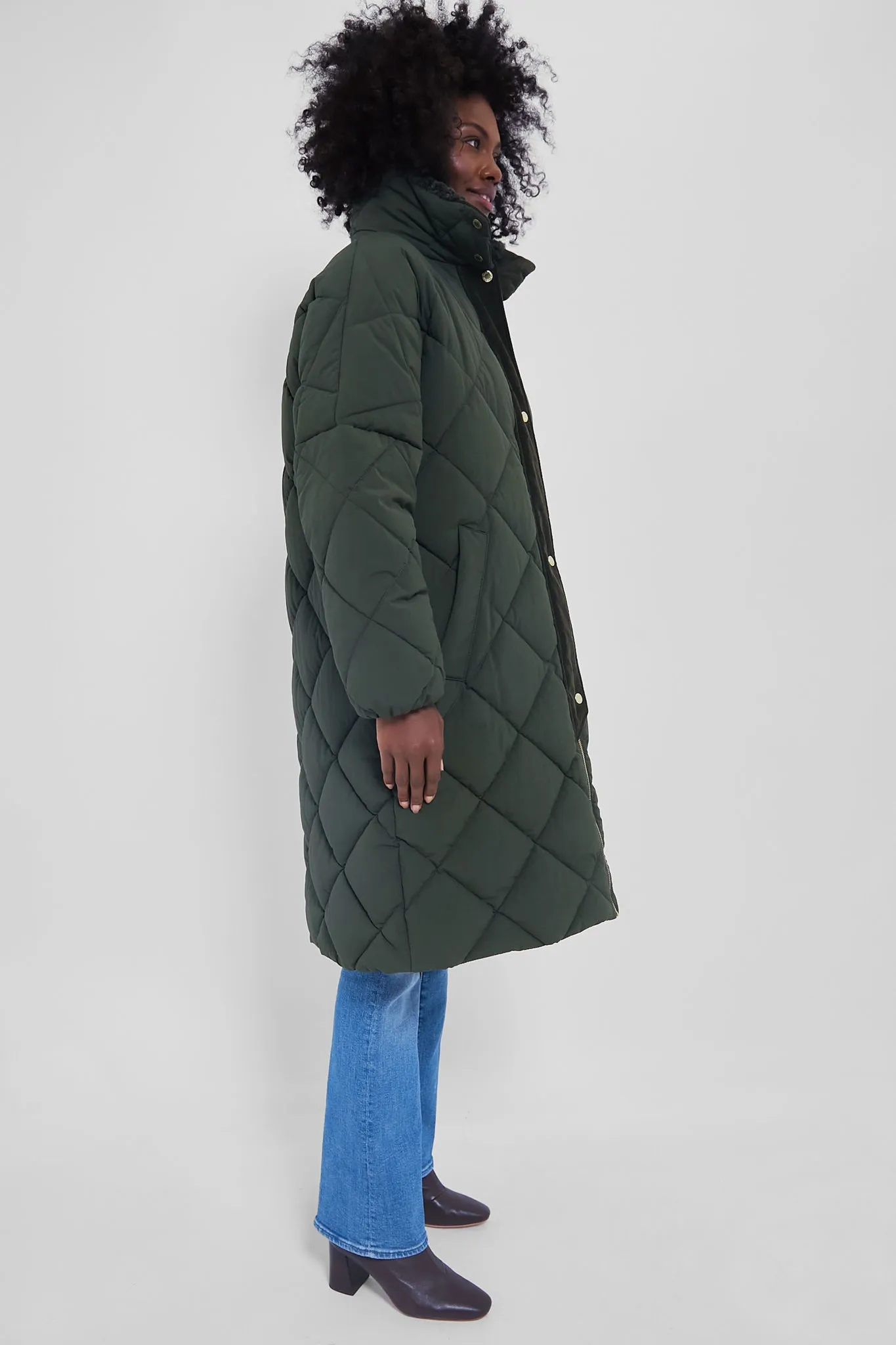 Olive Bearnie Puffer Quilted Coat sold by Tuckernuck product image thumbnail 3