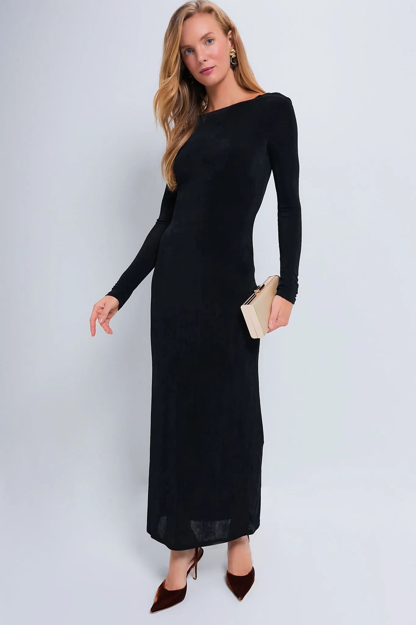 Black Luna Long Sleeve Maxi Dress sold by Tuckernuck product image thumbnail 2