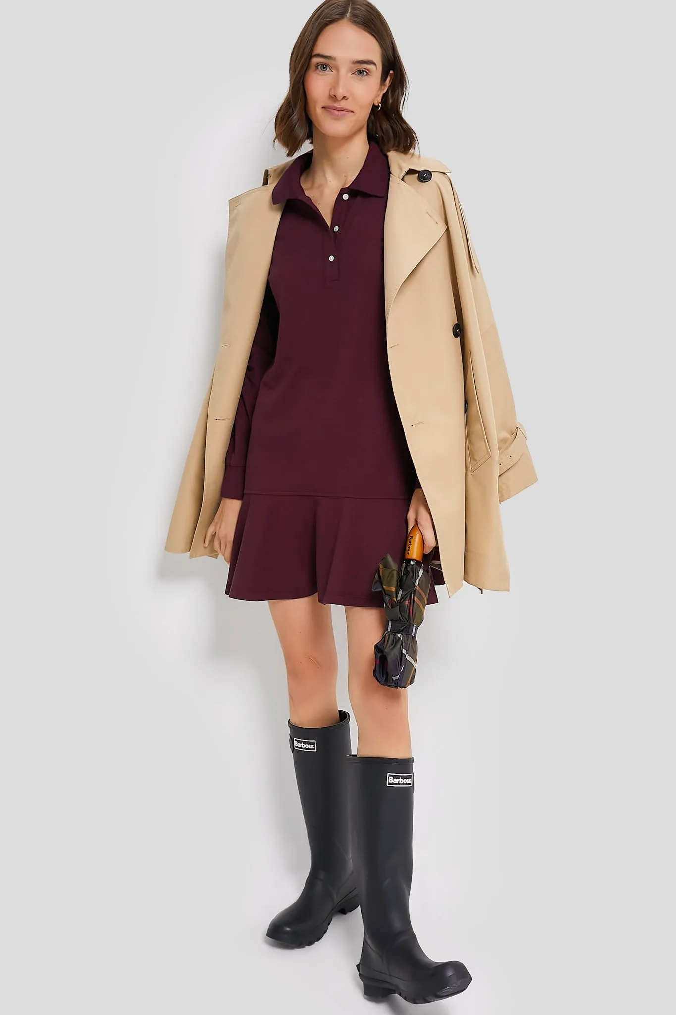 Winetasting Long Sleeve Pique May Polo Dress sold by Tuckernuck