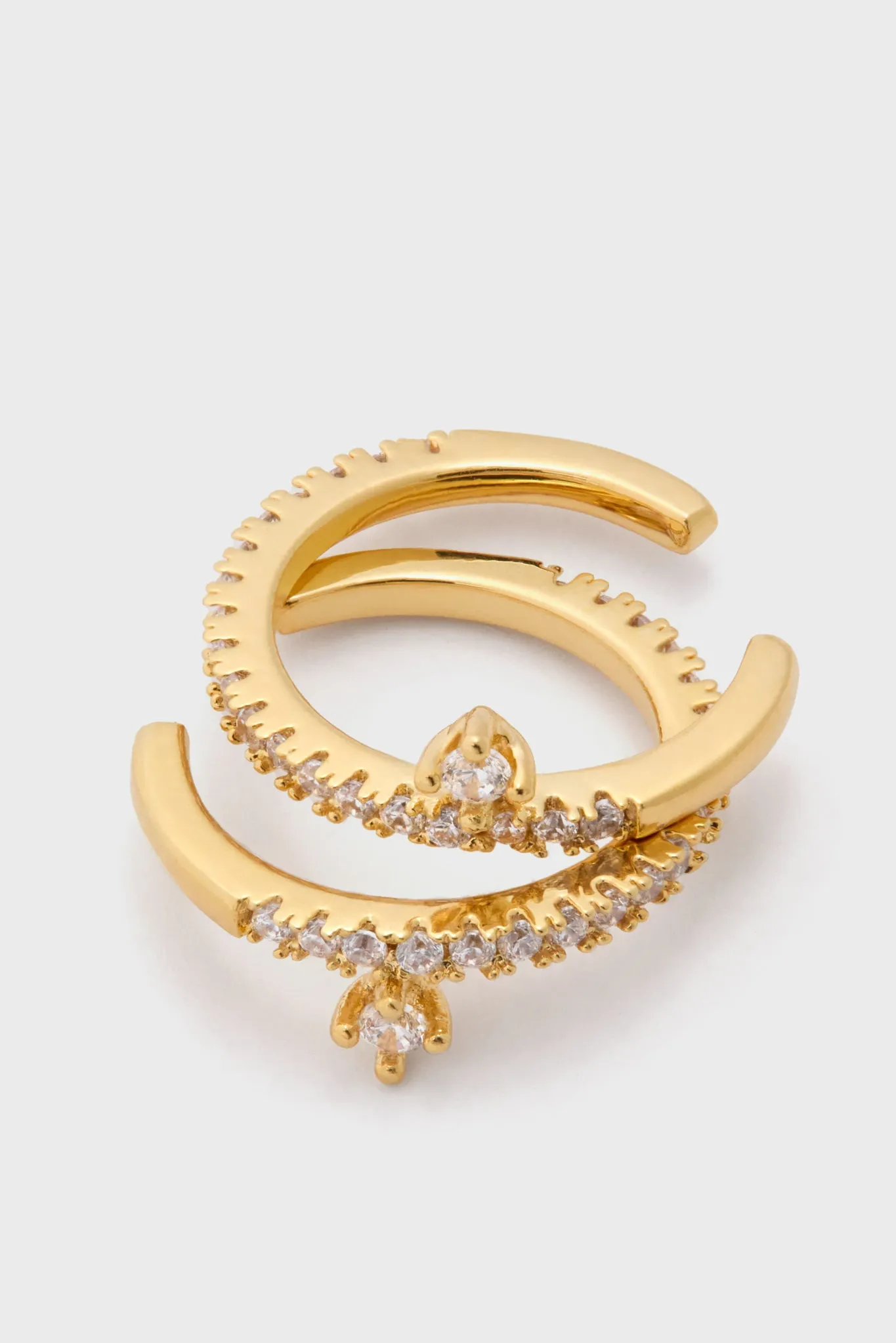 Gold Crystal Ear Cuff Set sold by Tuckernuck product image thumbnail 3