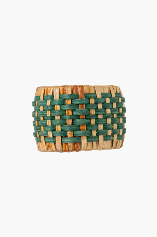 Woven Green Napkin Ring made by Juliska