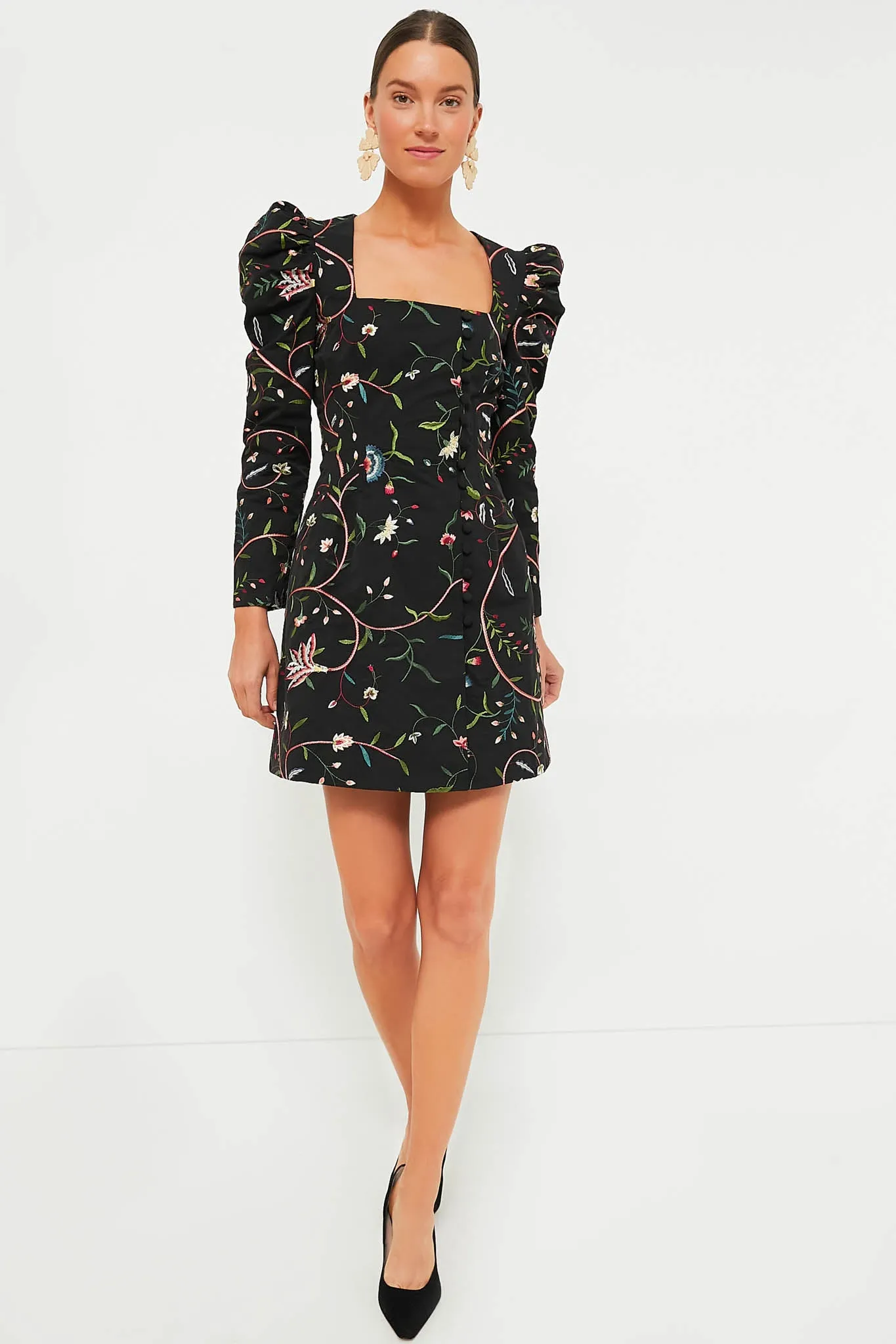 Black Embroidered Calla Dress sold by Tuckernuck product image thumbnail 2