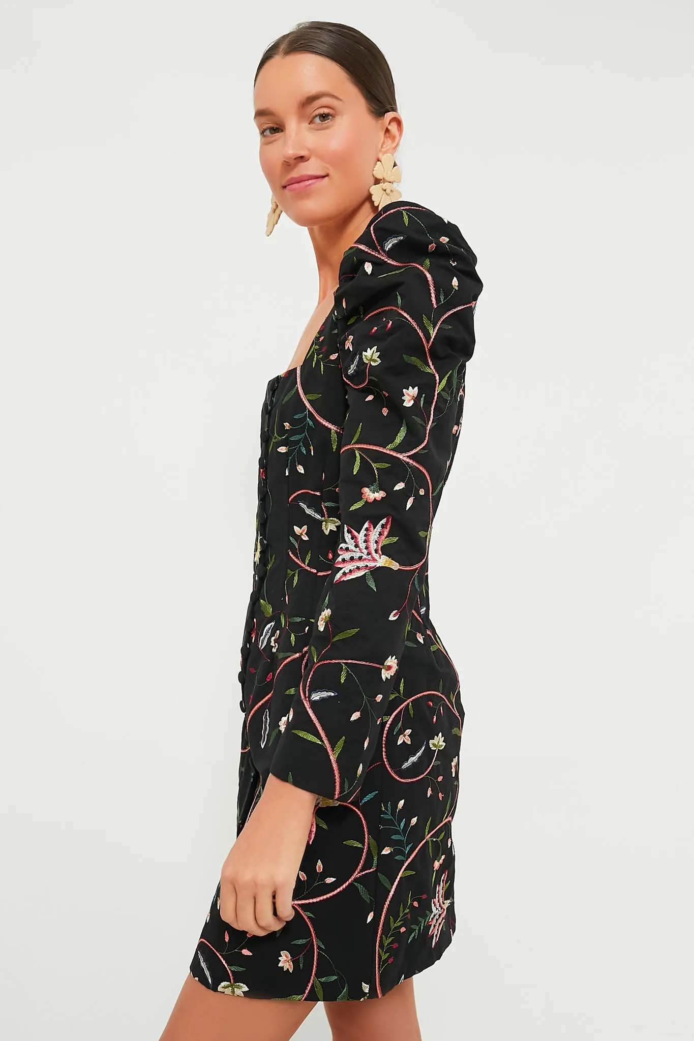Black Embroidered Calla Dress sold by Tuckernuck product image thumbnail 3