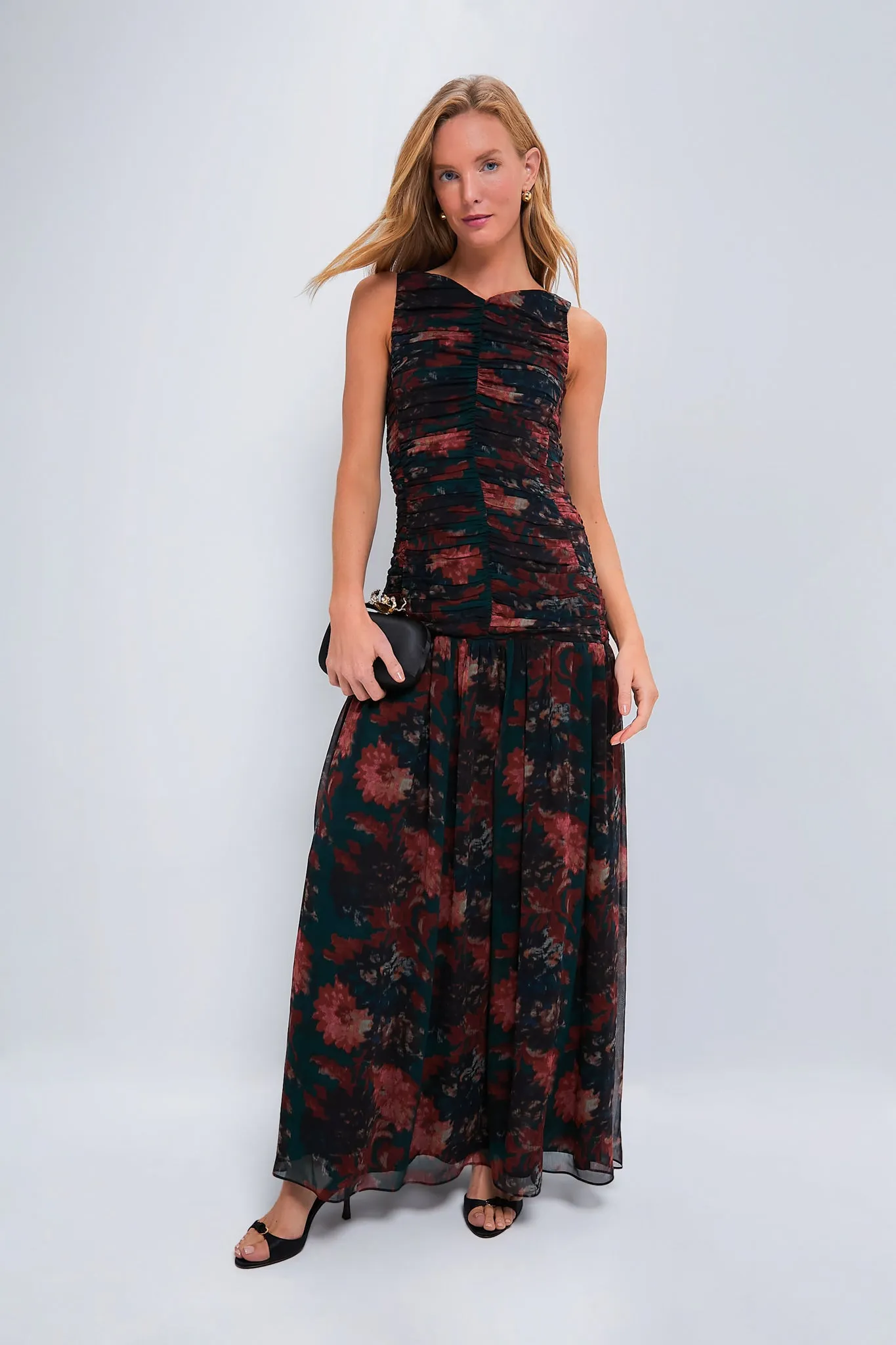 Persimmon Floral Chiffon Eloise Dress sold by Tuckernuck product image thumbnail 3