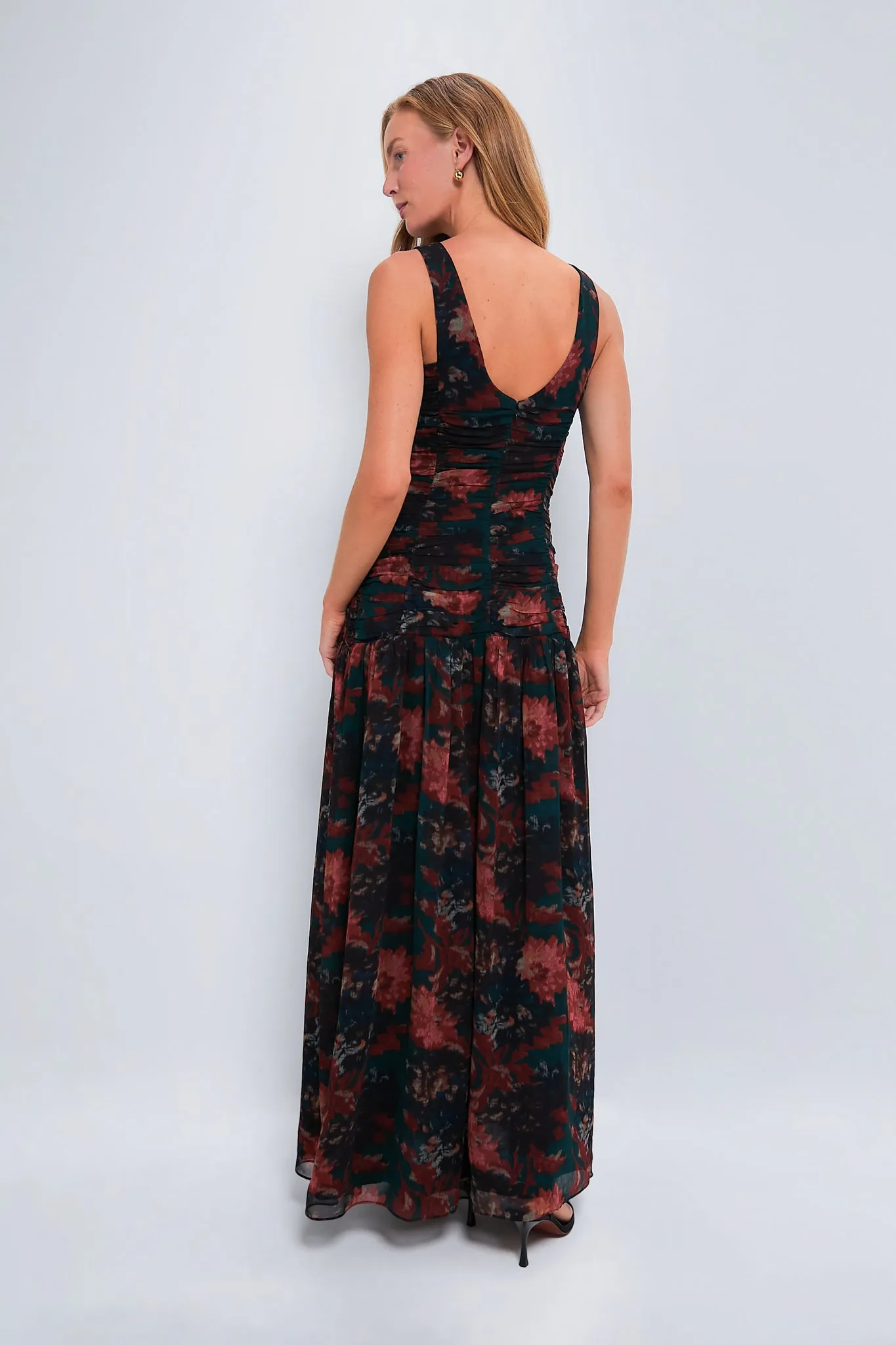 Persimmon Floral Chiffon Eloise Dress sold by Tuckernuck product image thumbnail 5