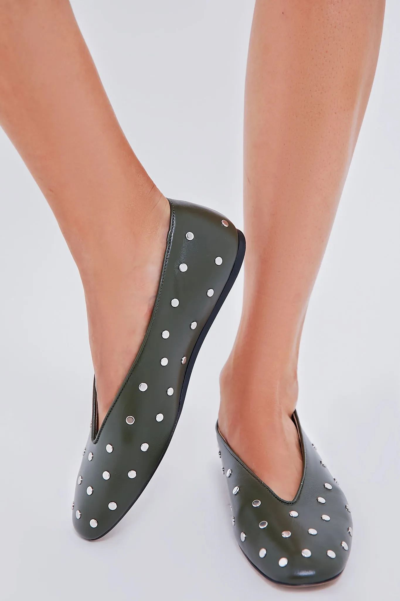 Green Regency Studded Leather Slippers sold by Tuckernuck product image thumbnail 3