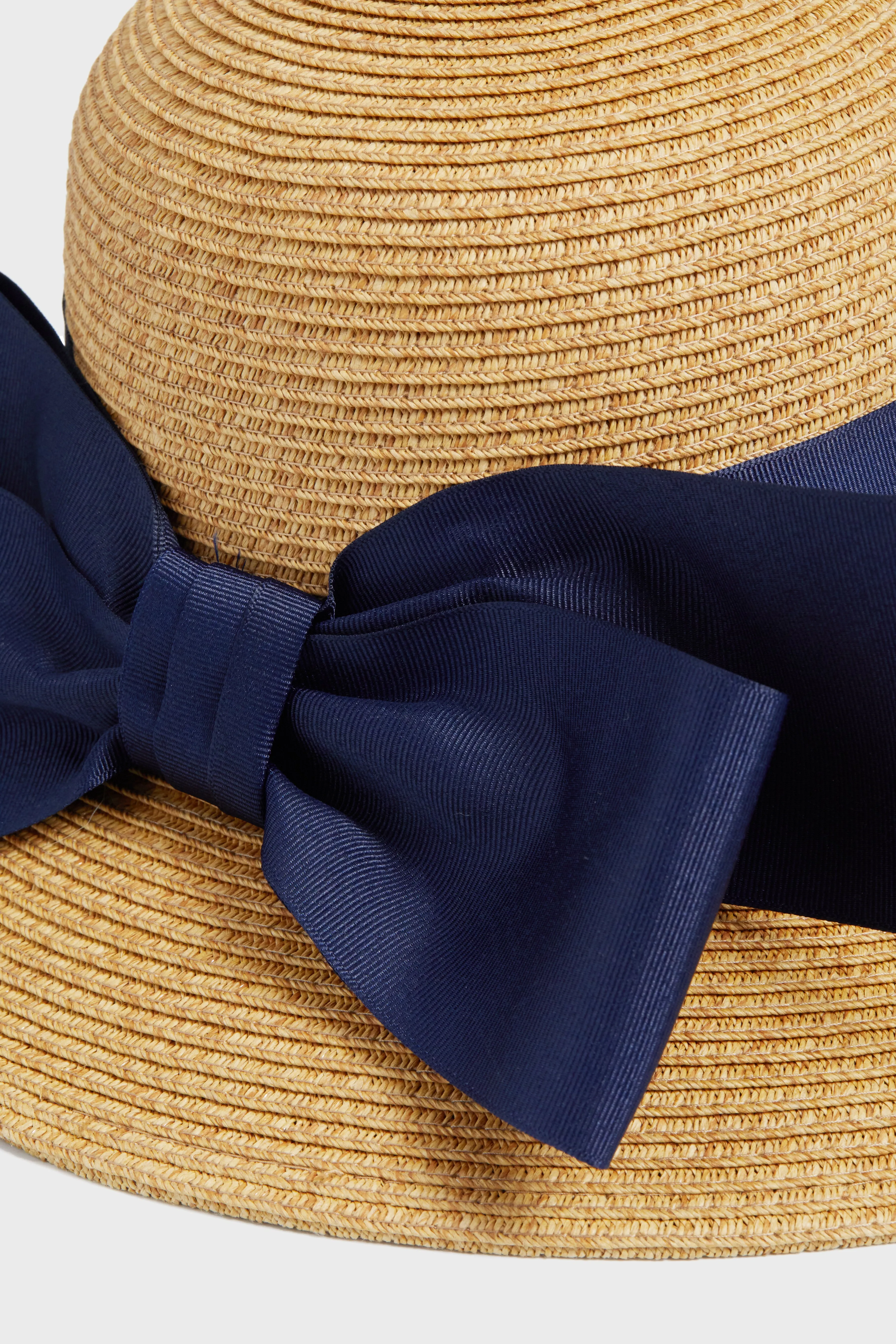 Exclusive Navy Packable Wide Bow Sunhat sold by Tuckernuck product image thumbnail 5