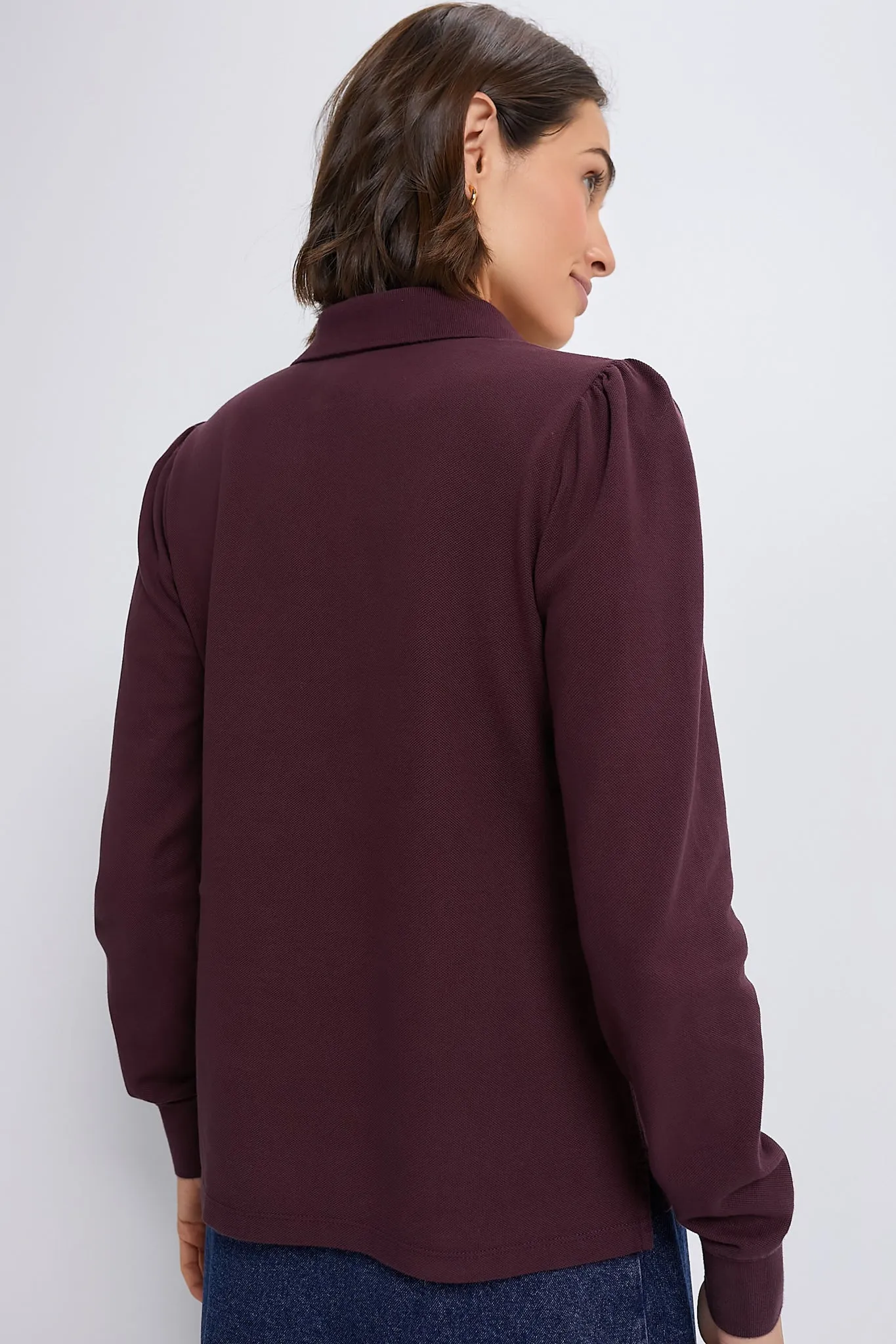 Winetasting Long Sleeve Pique Puff Sleeve Peggy Polo sold by Tuckernuck product image thumbnail 4