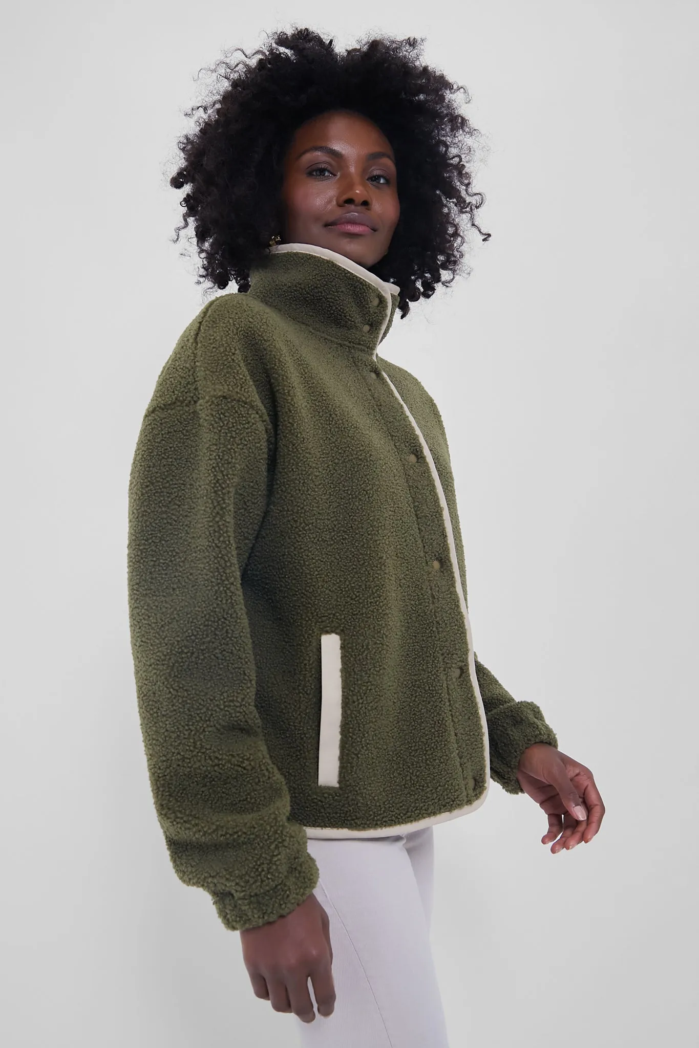 Dark Moss Violetta Fleece sold by Tuckernuck product image thumbnail 3