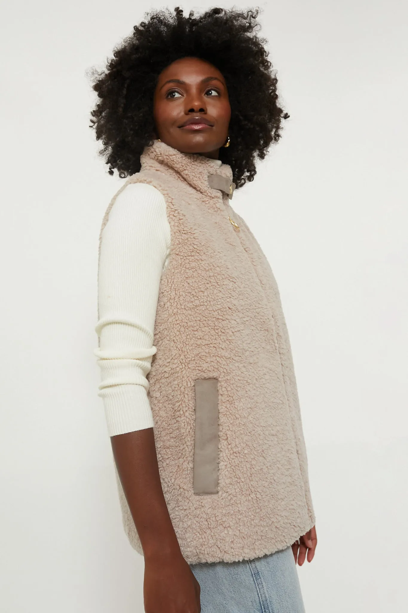 Natural Elisha Fleece Gilet sold by Tuckernuck product image thumbnail 3
