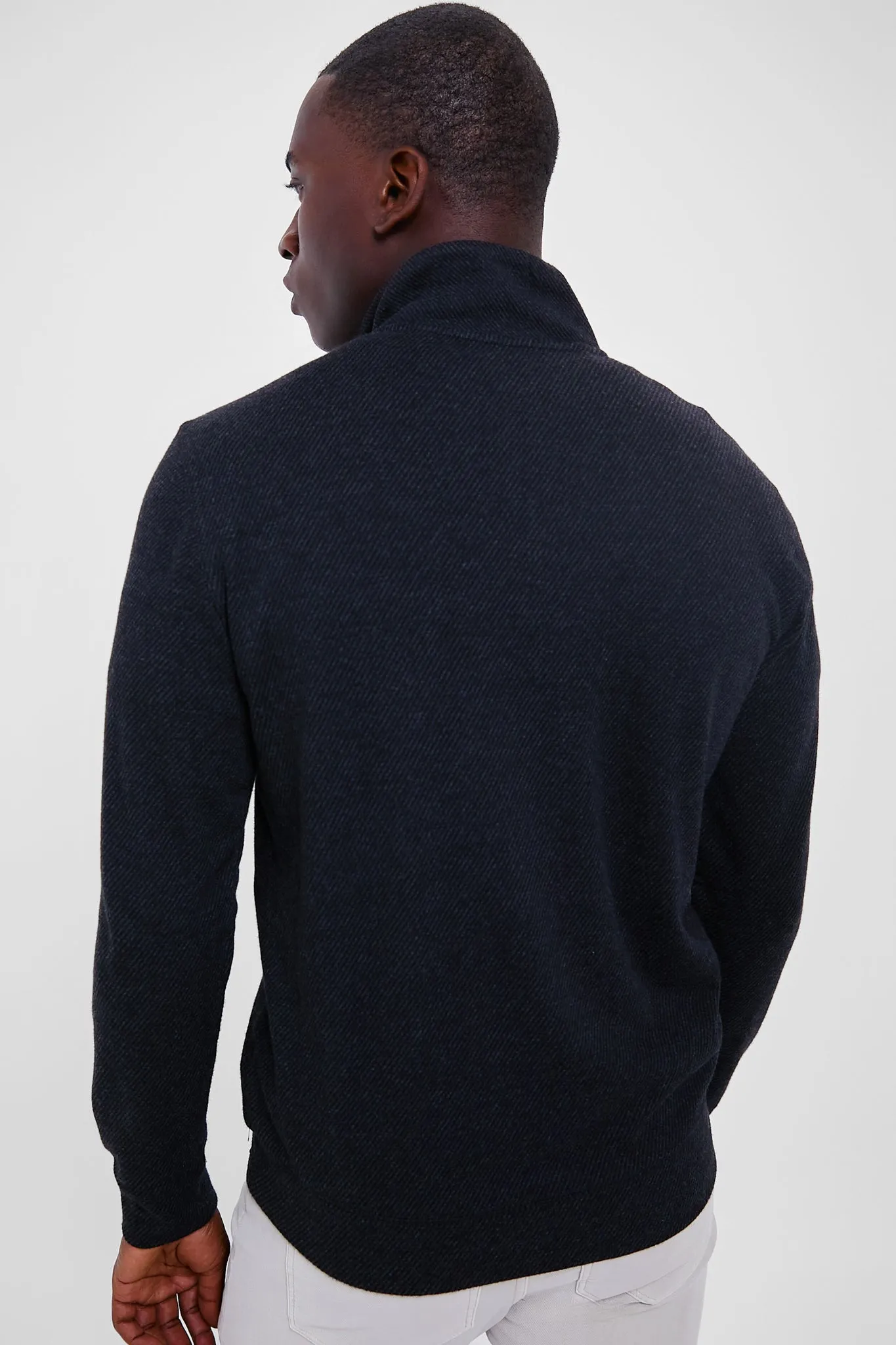 Heathered Black Twill Legend Sweater Quarter Zip sold by Tuckernuck product image thumbnail 4