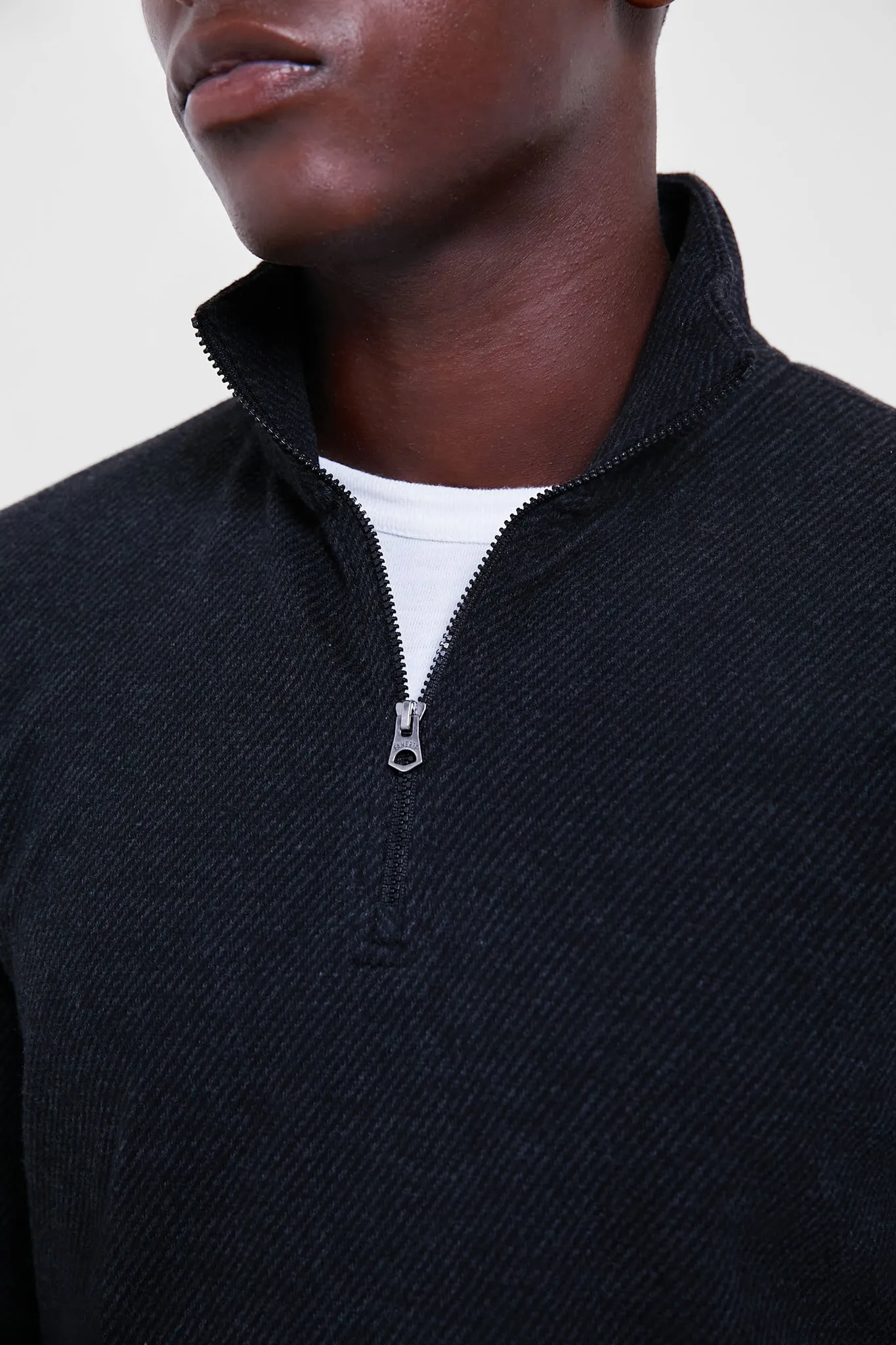 Heathered Black Twill Legend Sweater Quarter Zip sold by Tuckernuck product image thumbnail 5