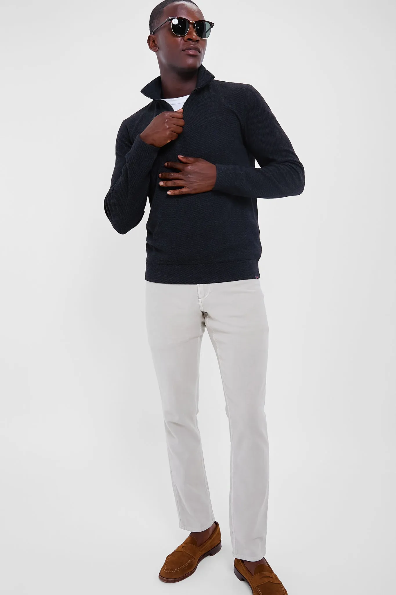 Heathered Black Twill Legend Sweater Quarter Zip sold by Tuckernuck product image thumbnail 2