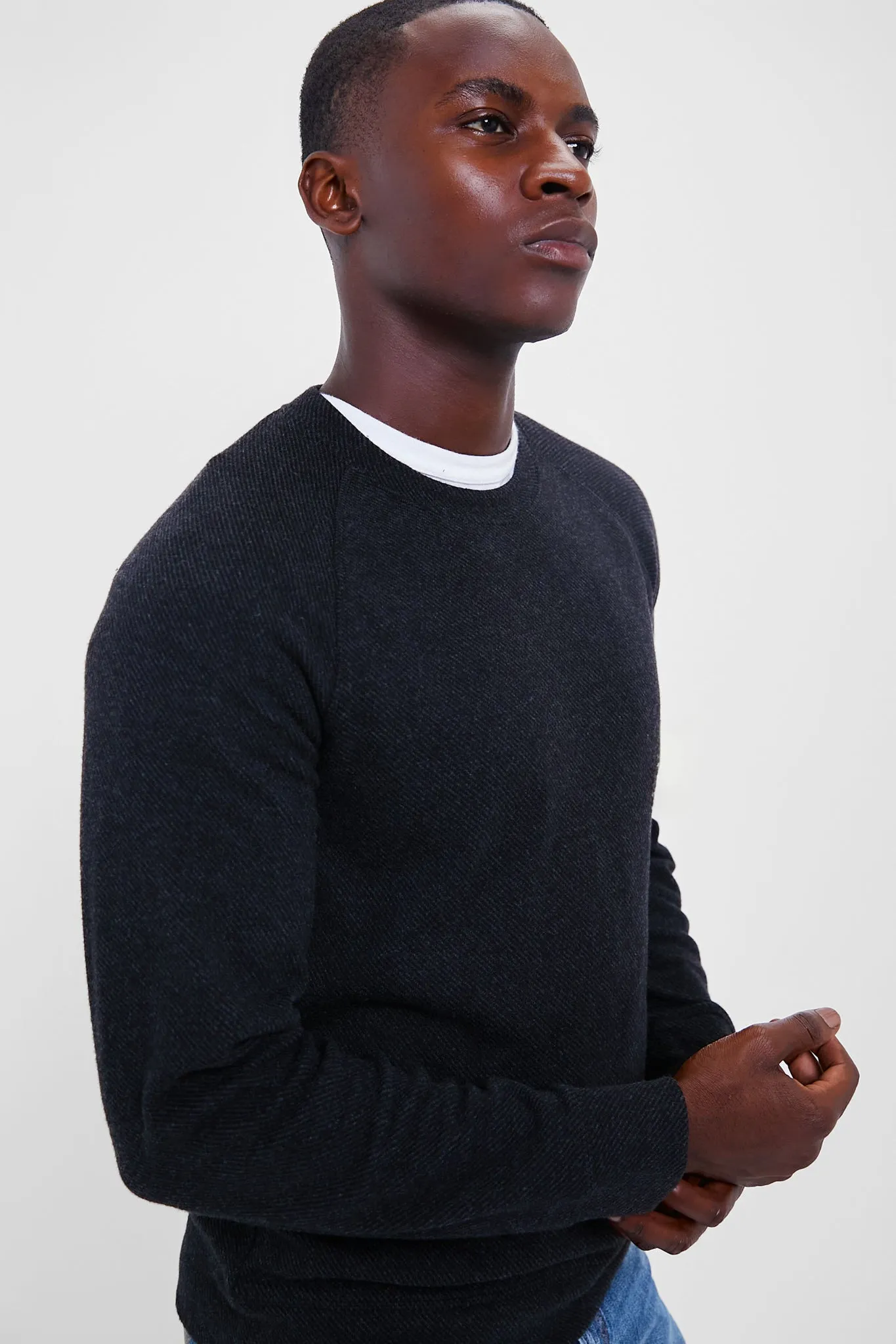Heathered Black Twill Legend Sweater Crew sold by Tuckernuck product image thumbnail 3