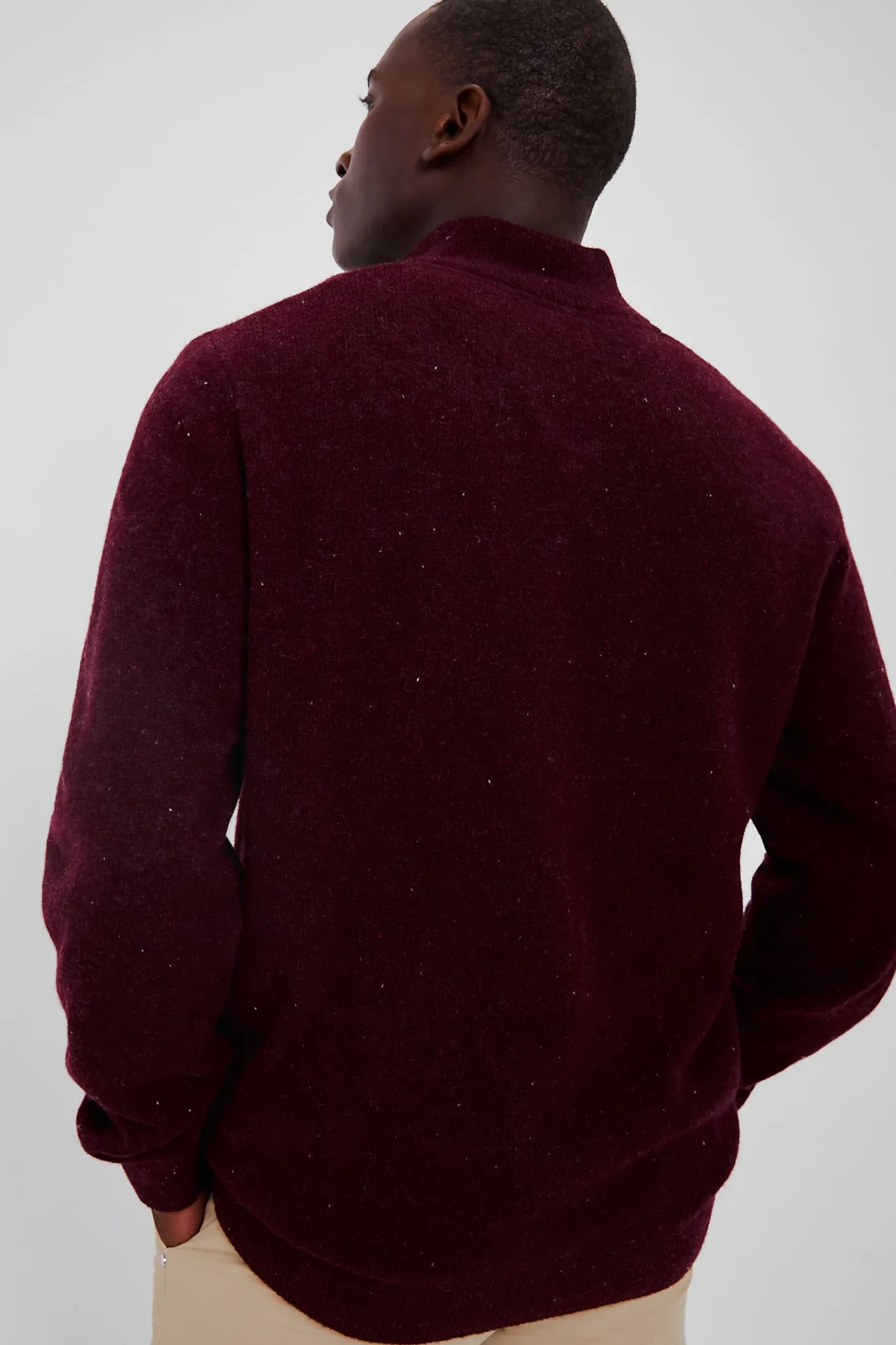Merlot Tainsbury Half Zip Knitted Jumper sold by Tuckernuck product image thumbnail 4