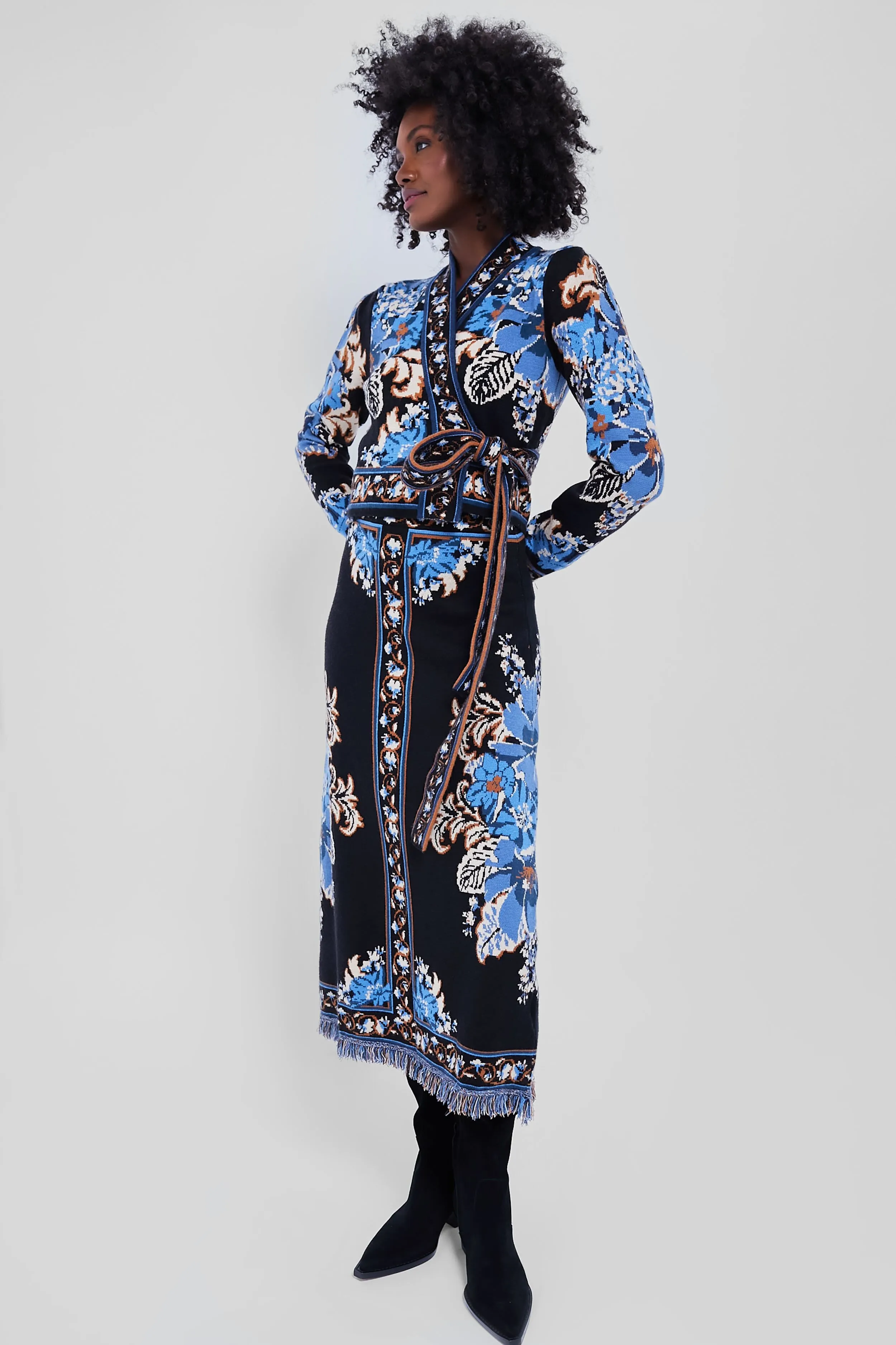 Blossom Tapestry Knit Skirt sold by Tuckernuck product image thumbnail 5