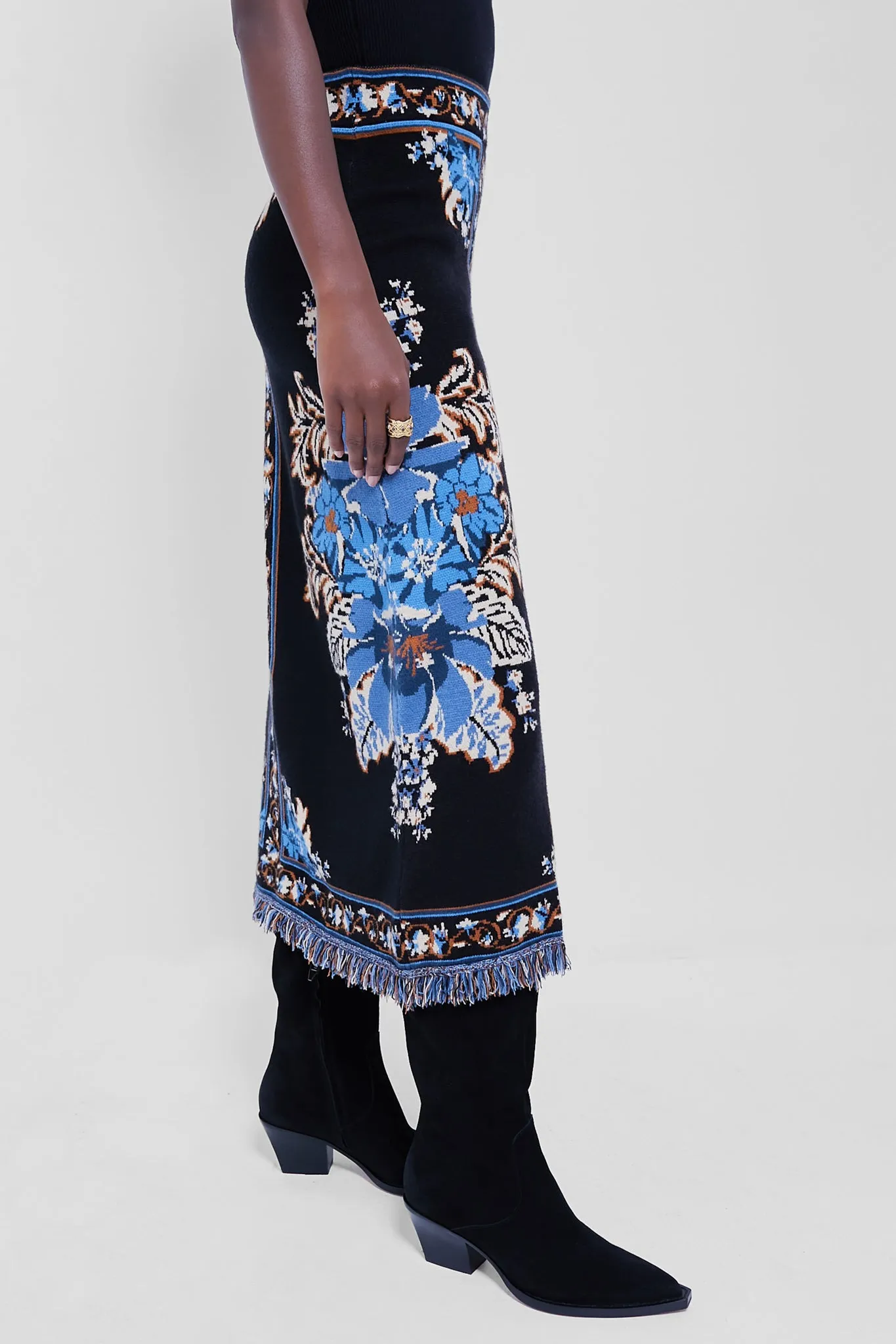 Blossom Tapestry Knit Skirt sold by Tuckernuck product image thumbnail 3