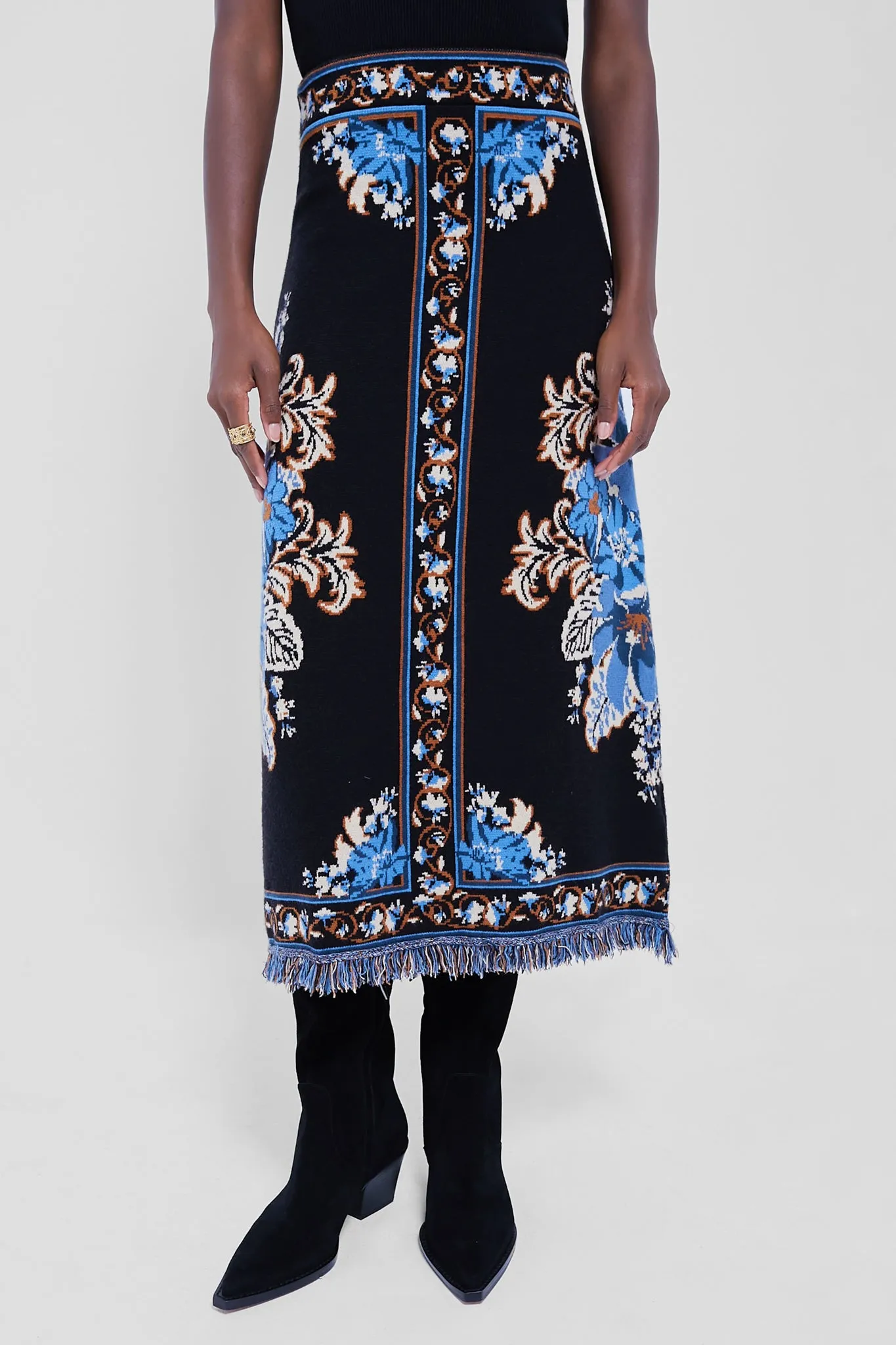 Blossom Tapestry Knit Skirt sold by Tuckernuck