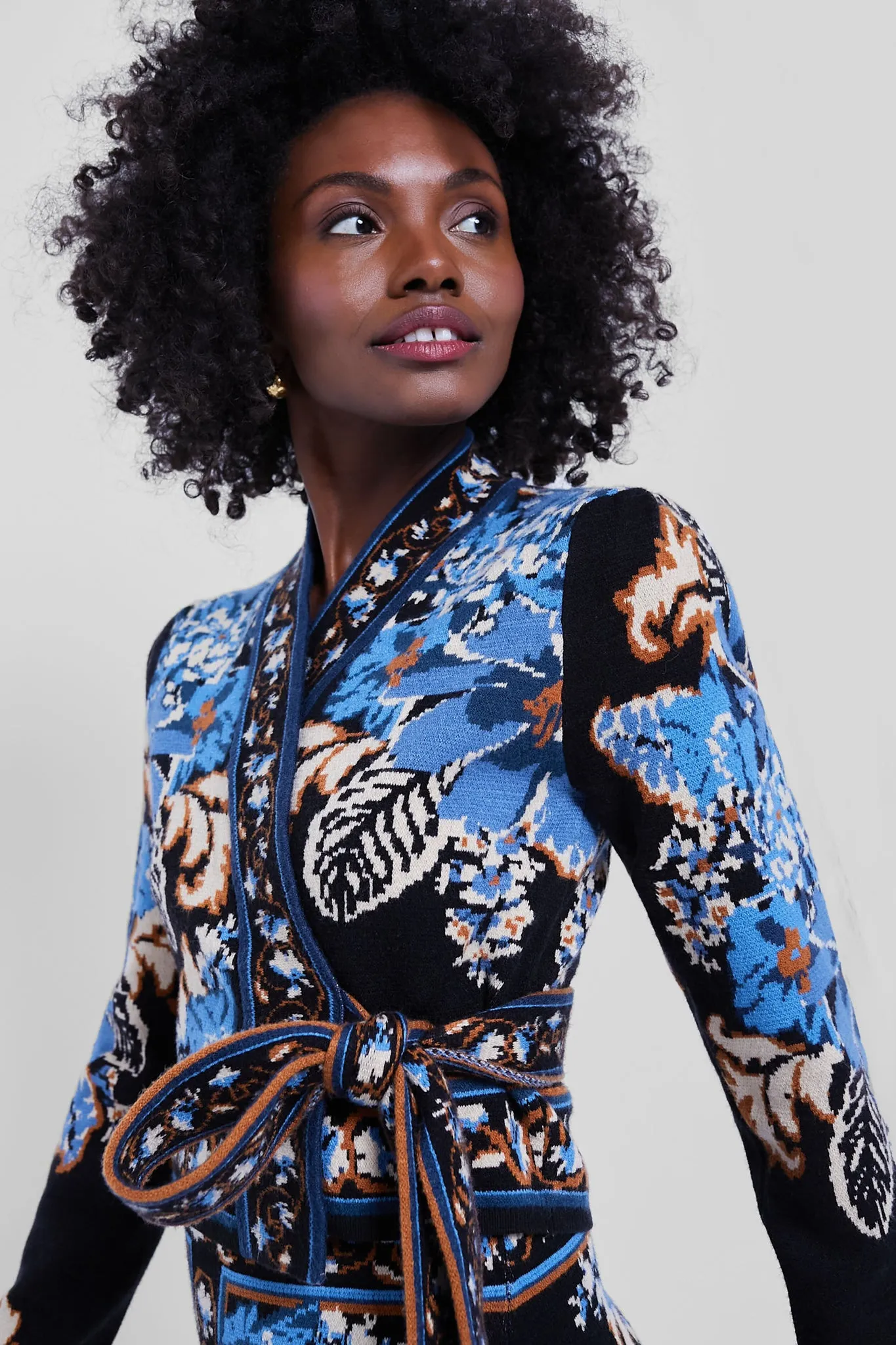 Blossom Tapestry Knit Wrap Blouse sold by Tuckernuck product image thumbnail 3