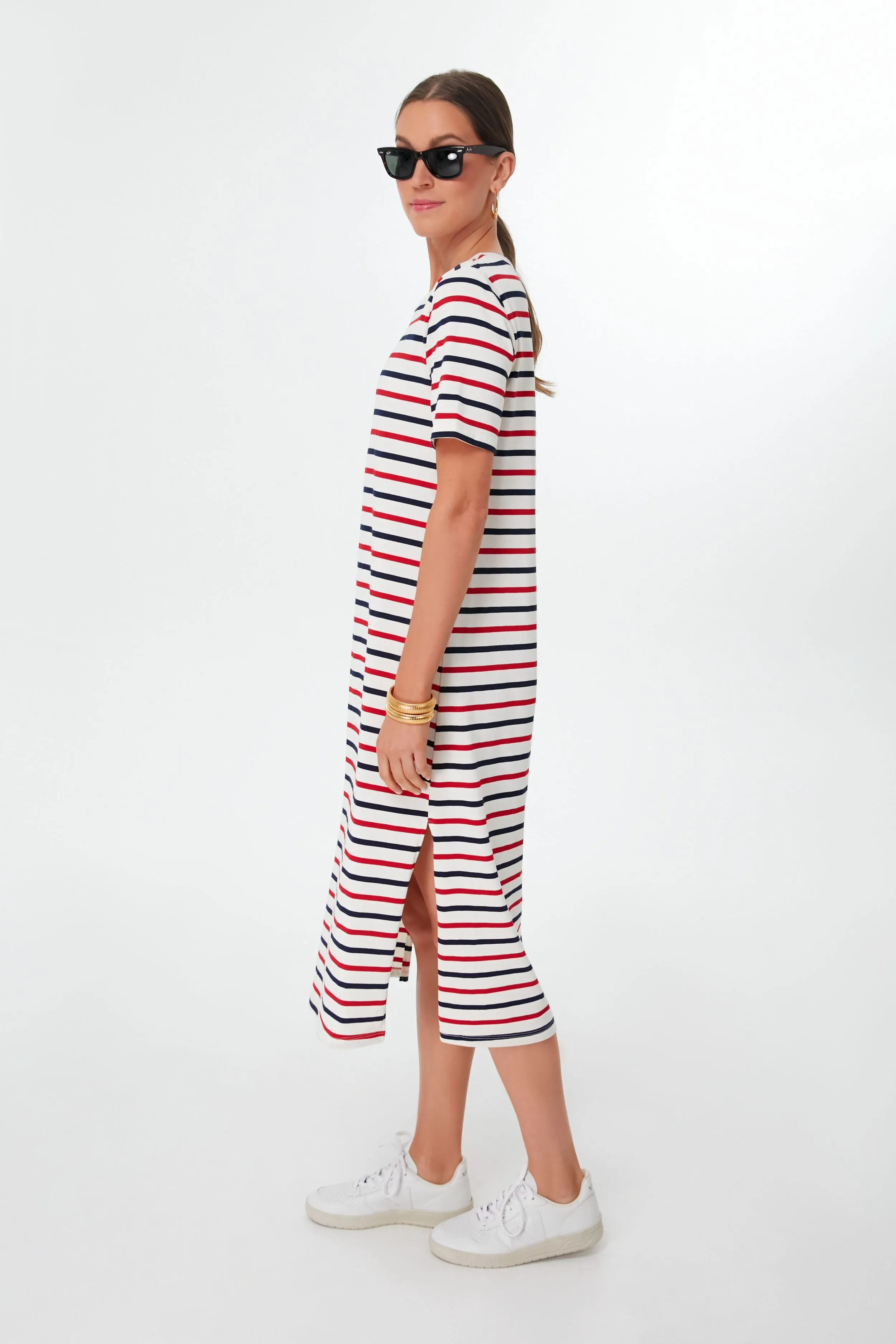 Americana Stripe Short Sleeve Gio Maxi Dress sold by Tuckernuck product image thumbnail 3