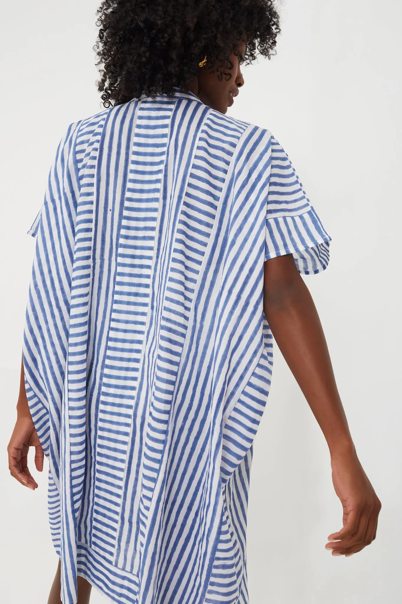 Blue Stripe Emerson Short Caftan sold by Tuckernuck product image thumbnail 4