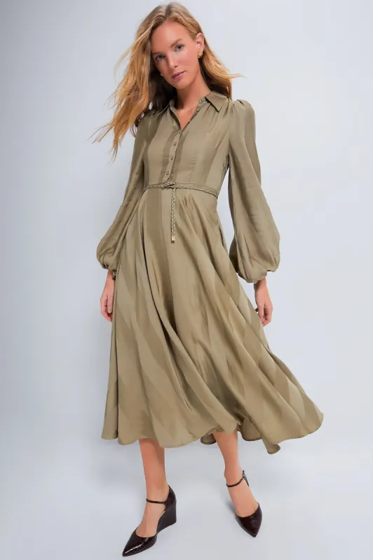 Olive Striped Button-Down Dress sold by Tuckernuck