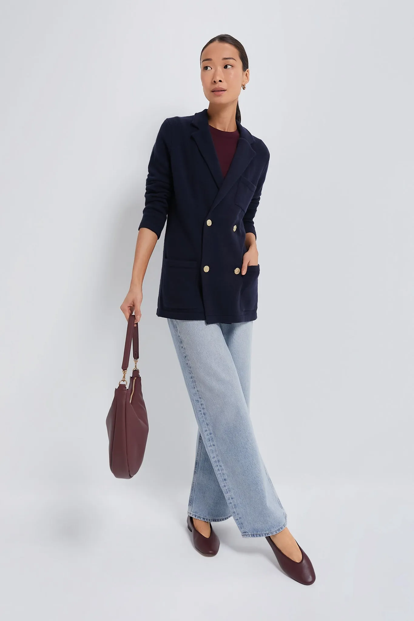 Navy Cashmere Benji Blazer sold by Tuckernuck product image thumbnail 2