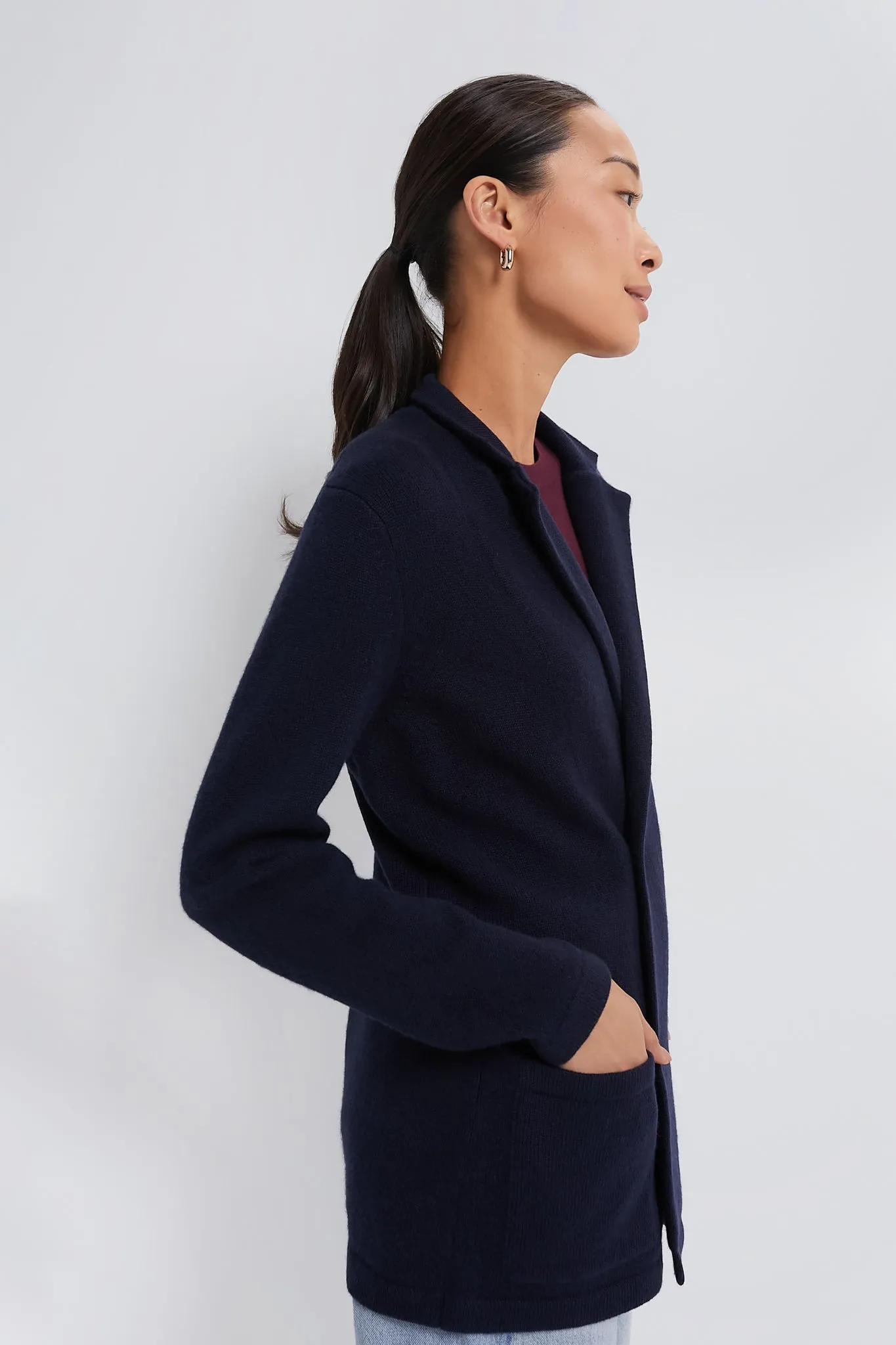 Navy Cashmere Benji Blazer sold by Tuckernuck product image thumbnail 3
