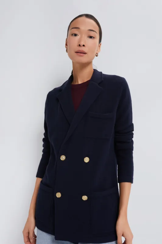 Navy Cashmere Benji Blazer made by Tuckernuck