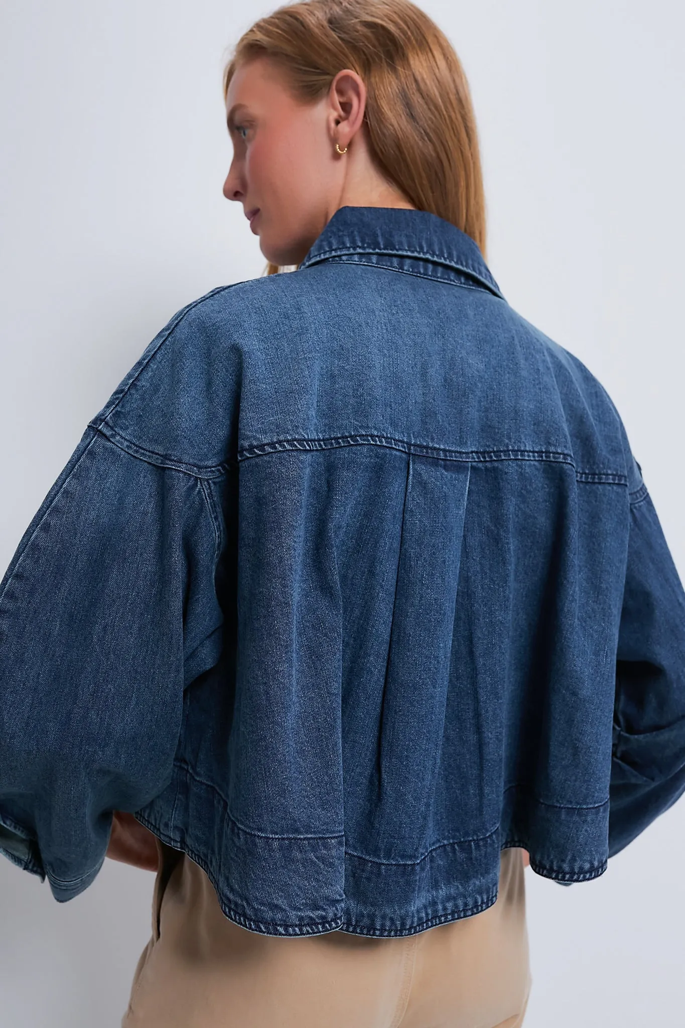 Blue Amari Denim Longsleeve Jacket sold by Tuckernuck product image thumbnail 4