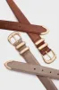 Taupe Croc-Embossed Western Belt sold by Tuckernuck